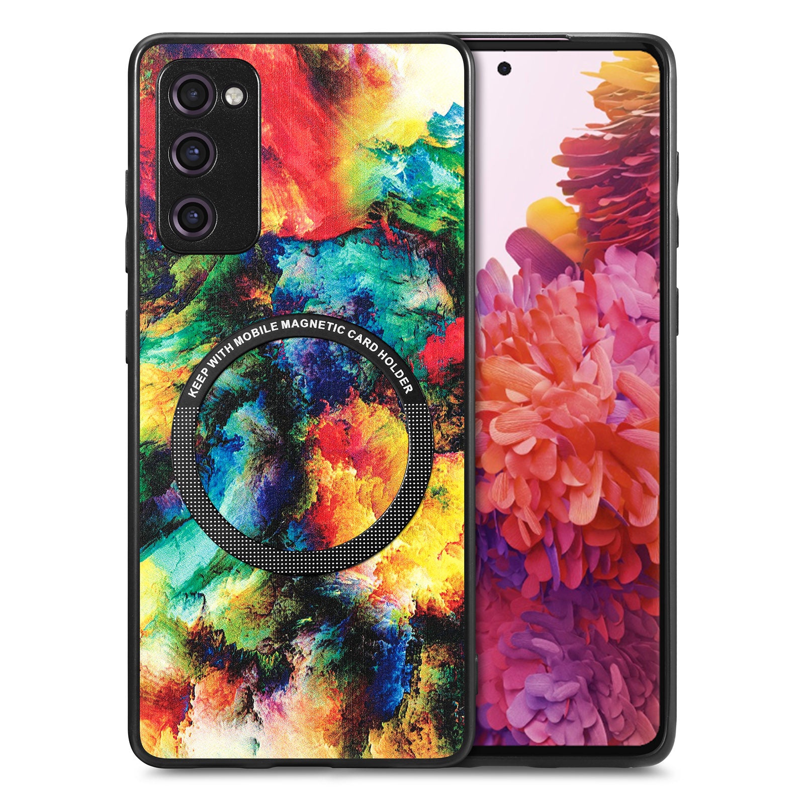For Samsung Galaxy S20 FE 4G FE 5G S20 Lite S20 FE 2022 PC TPU PU Leather Slim Cover Metal Ring Pattern Printing Phone Case For Samsung Galaxy S20 FE 4G FE 5G S20 Lite S20 FE 2022 PC TPU PU Leather Slim Cover Metal Ring Pattern Printing Phone Case